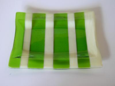 Green and cream plate Green and cream plate