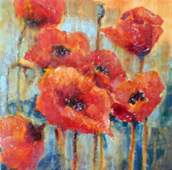 Red Poppies 24" x 24" SOLD