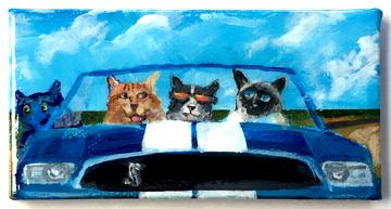 4 CATS IN A SHELBY COBRA   