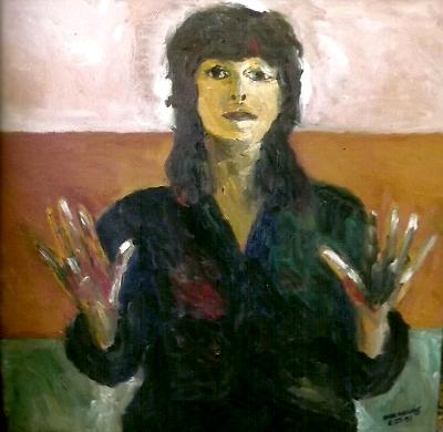 "The Painter" Oil/canvas 36"x36" 