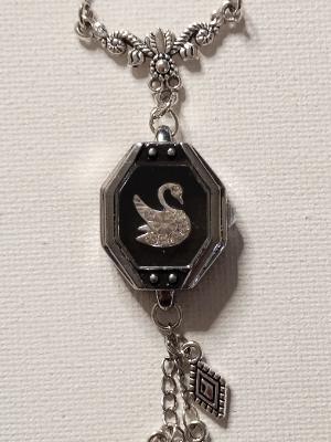 Swan Repurposed Lady's Vintage watch Pendant Swan Repurposed Lady's Vintage watch Pendant
