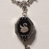 Swan Repurposed Lady's Vintage watch Pendant