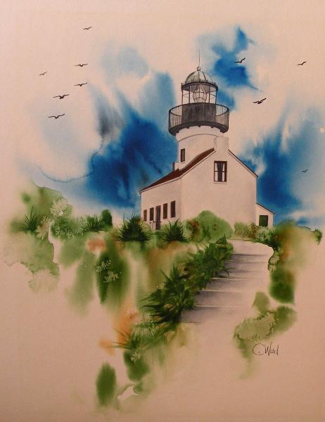 Old Point Loma Lighthouse (watercolor)