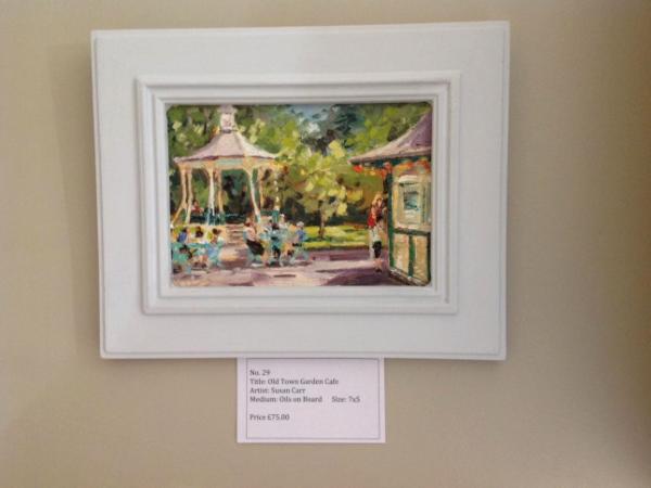 No. 29. Old Town Gardens, Bandstand & Cafe, oils, 7x5 ins.