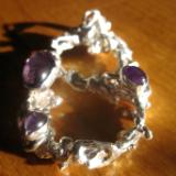 13-117 Recycled Sterling and Amethyst Pendant