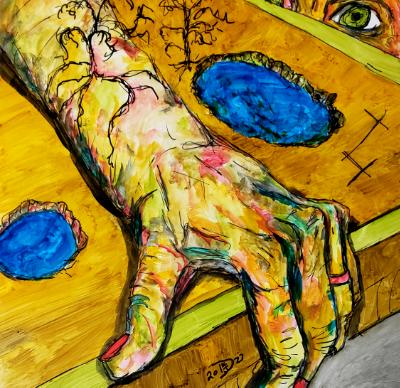 Trapped within a dismembered dream, she watches while gripping tightly to an uncertain reality. Trapped within a dismembered dream, she watches while gripping tightly to an uncertain reality.
