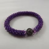 B-76 purple crocheted rope bracelet