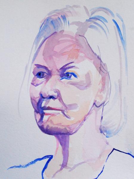 Barbara, Watercolor Portrait