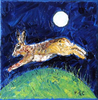 Hare and the moon 