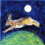 Hare and the moon SOLD
