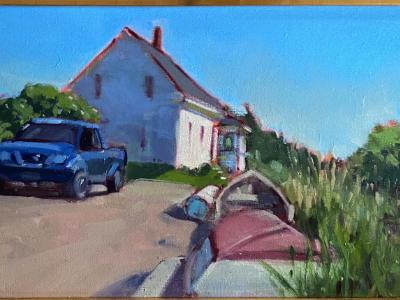 Blue Truck 8x16" oil Blue Truck 8x16" oil