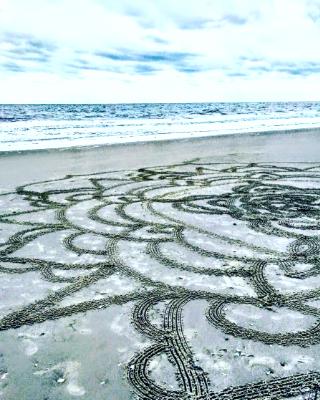 Large scale sand mandala 