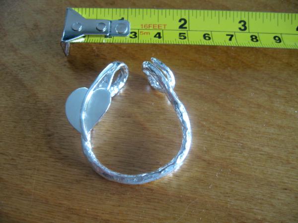 14-056 Sterling leaf and twig charm holder