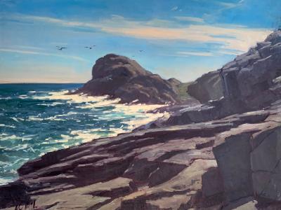 Gull Rock Surf 30x40" oil Gull Rock Surf 30x40" oil