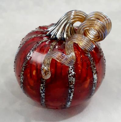 #09062513 Sm Pumpkin 3.5'' silvered $40.00 #09062513 Sm Pumpkin 3.5'' silvered $40.00