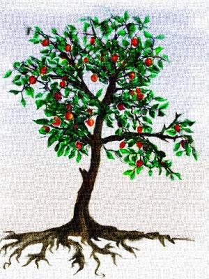 The apple tree (canvas)