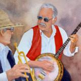 “Red Vested Banjo Player”