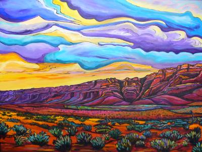 Vermillion Cliffs - 30x40 original acrylic on gallery wrap canvas - SOLD