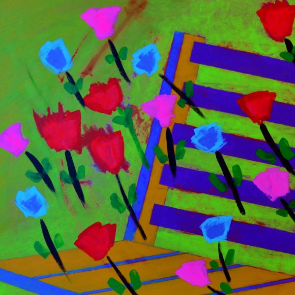 Spring flowers in Monet's garden