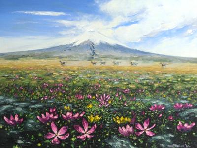 Wild horses of the Cotopaxi volcano, 80cm x 60cm, 2013 Wild horses of the Cotopaxi volcano, 80cm x 60cm, 2013