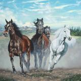 Horses of the Cayambe volcano, 80cm x 60cm, 2013