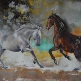 The force of the horses, 38cm x 56cm, 2022