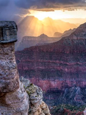 Mather Point Rock Tower Sunrise Mather Point Rock Tower Sunrise
