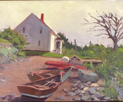Vaughn House in April 16x20" oil Vaughn House in April 16x20" oil