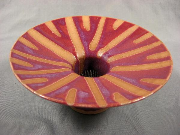 120630.DJ Flower Vase with Wax Resist Rays