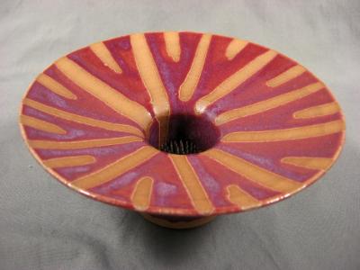 120630.DJ Flower Vase with Wax Resist Rays 120630.DJ Flower Vase with Wax Resist Rays