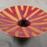 120630.DJ Flower Vase with Wax Resist Rays