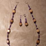 Amethyst and wood set