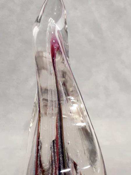 #11172502 Solid Glass Sculpture Glows in the Dark 7.25''HX4.75''WX2.75''D $150.00