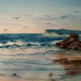 Coronado Beach (watercolor)