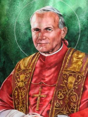 Portrait of Pope JOHN PAUL II, 80cm x 60cm, 2014 Portrait of Pope JOHN PAUL II, 80cm x 60cm, 2014