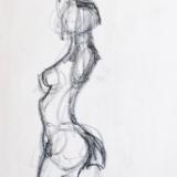 Female Nude Gesture, Arms Over Head