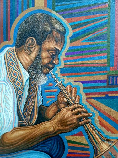 "Dewey Redman Playing Chinese Reed Instrument"