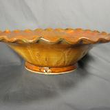 Large Fluted Bowl with Wheat Carving
