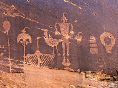 Butler Wash Wolfman Petroglyph panel Butler Wash Wolfman Petroglyph panel