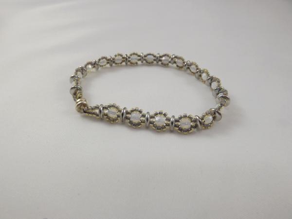 B-24 opaline & silver bracelet