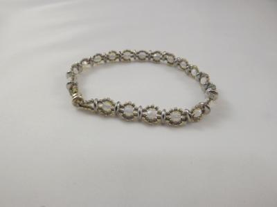 B-24 opaline & silver bracelet