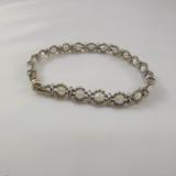 B-24 opaline & silver bracelet