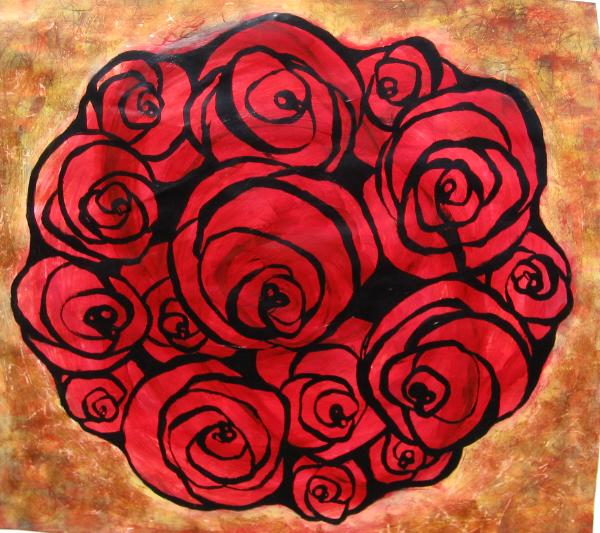 Red & Gold Rose I