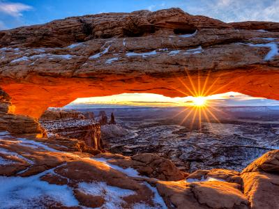 Winter Sunrise at Mesa Arch Winter Sunrise at Mesa Arch