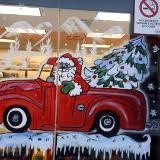 Vintage truck and tree