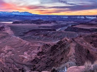 Dead Horse Point Blue Hour Overlook Panorama Dead Horse Point Blue Hour Overlook Panorama