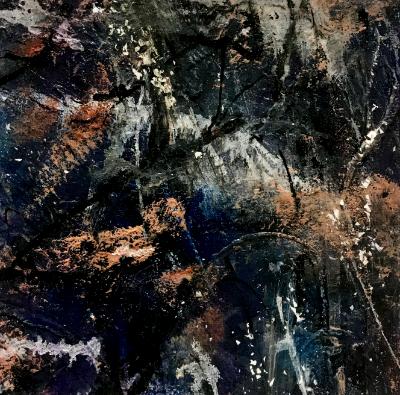 Matted Mini Mini Abstract #33 (Nocturnal Series 29-38) Matted Mini Mini Abstract #33 (Nocturnal Series 29-38)