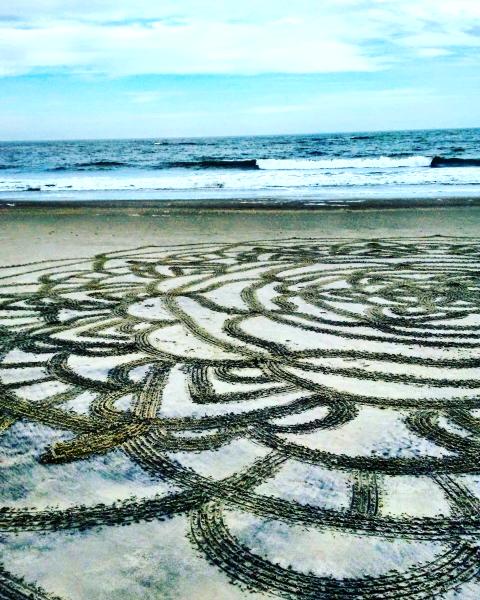 Large scale sand mandala 