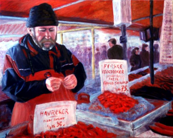 Norwegian Shrimp Vendor - SOLD