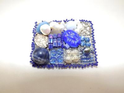 Shades of Blue Mosaic Brooch Shades of Blue Mosaic Brooch